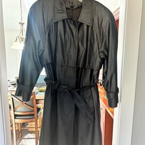 Vintage EVAN PICONE CHARCOAL Trench Coat Removable Wool Blend Liner